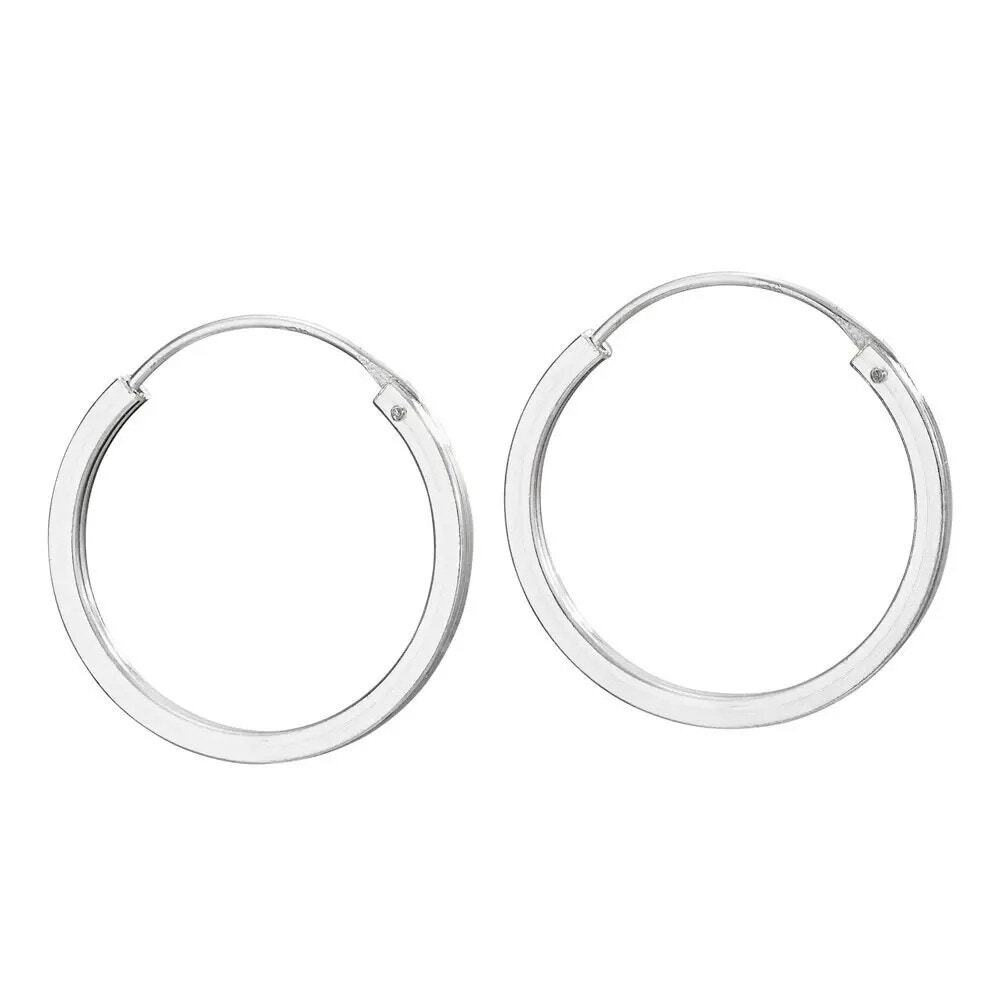 NWT Tiger Mountain Sterling Silver 20mm Hoop Earrings 3/4" Classic Minimalist